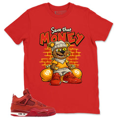 Orange Brick By Brick 4s Zadago Shirt Save That Money Graphic
