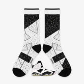 Oreo Socks ā Air Jordan 6 Inspired Mid-Calf Unisex Crew Socks