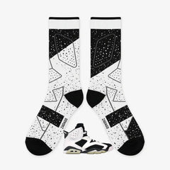 Oreo Socks – Air Jordan 6 Inspired Mid-Calf Unisex Crew Socks