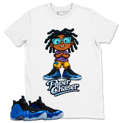 Paper Chaser Shirt - Match Air Foamposite One Royal