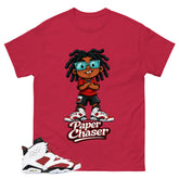 Paper Chaser Shirt - Match White Air Jordan 6 Carmine