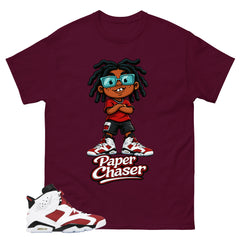 Paper Chaser Shirt - Match White Air Jordan 6 Carmine