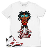 Paper Chaser Shirt - Match White Air Jordan 6 Carmine