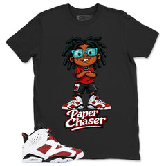 Paper Chaser Shirt - Match White Air Jordan 6 Carmine