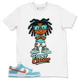 Paper Chaser Shirt - Match White Dunk Low Miami Dolphins