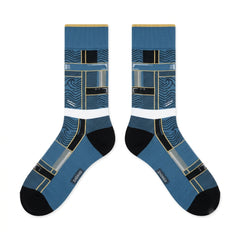 Patent Denim Socks – Air Force 1 Low Inspired Mid-Calf Unisex Crew Socks
