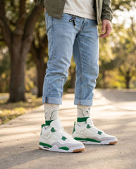 Pine Green Skate Match Socks – Jordan 4 Inspired Mid-Calf Crew Socks