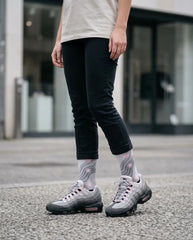 Pink Foam Sneaker Match Socks – Air Max 95 Inspired Mid-Calf Crew Socks