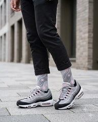 Pink Foam Sneaker Match Socks – Air Max 95 Inspired Mid-Calf Crew Socks