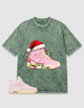 Pink Iced Carmine 4s Zadago Washed T-shirt Kickmas Graphic
