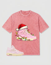 Pink Iced Carmine 4s Zadago Washed T-shirt Kickmas Graphic