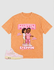 Pink Iced Carmine 4s Zadago Washed T-shirt Martin Steppin Graphic