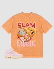 Pink Iced Carmine 4s Zadago Washed T-shirt Slam Dunk Graphic
