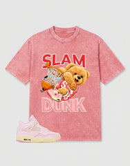 Pink Iced Carmine 4s Zadago Washed T-shirt Slam Dunk Graphic