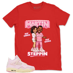 Pink Iced Carmine 4s Zadago Shirt Martin Steppin Graphic
