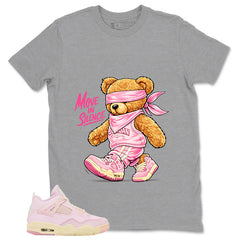 Pink Iced Carmine 4s Zadago Shirt Move In Silence Graphic