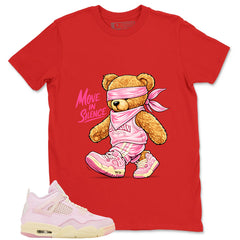 Pink Iced Carmine 4s Zadago Shirt Move In Silence Graphic