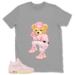 Pink Iced Carmine 4s Zadago Shirt Play Hard Bear Graphic
