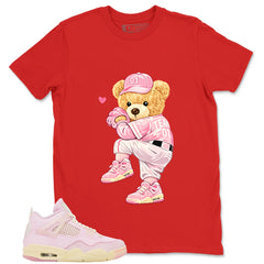 Pink Iced Carmine 4s Zadago Shirt Play Hard Bear Graphic