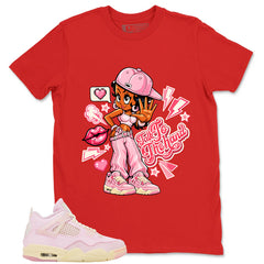 Pink Iced Carmine 4s Zadago Shirt Talk To The Hand Graphic