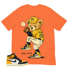 Play Hard Baseball Shirt - Match Air Jordan 1 Yellow Toe