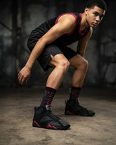 Playoffs 2027 Sneaker Match Socks ā Air Jordan 7 Retro Playoffs Inspired Mid-Calf Crew Socks Unisex