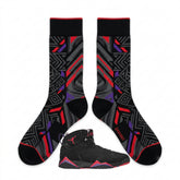 Playoffs 2027 Sneaker Match Socks ā Air Jordan 7 Retro Playoffs Inspired Mid-Calf Crew Socks Unisex