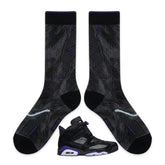 Pony Hair Sneaker Match Socks ā Social Status x Air Jordan 6 Retro Inspired Mid-Calf Unisex Crew Socks