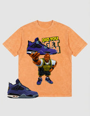 Purple Lakers 4s Zadago Washed T-shirt Did You Get Em Graphic
