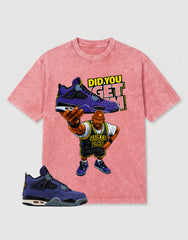 Purple Lakers 4s Zadago Washed T-shirt Did You Get Em Graphic