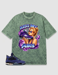 Purple Lakers 4s Zadago Washed T-shirt Kiss My Airs Graphic