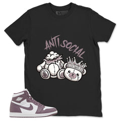 Purple Mauve 1s Zadago Shirt Anti Social Graphic