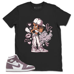 Purple Mauve 1s Zadago Shirt Talk To The Hand Graphic