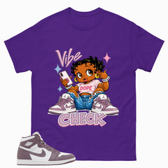 Purple Mauve 1s Zadago Shirt Vibe Check Graphic