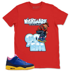 Racer Blue Brazil 3s Zadago Shirt Nightmare On Elm Street Graphic