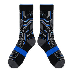 Racer Blue Socks – Air Jordan 5 Retro Inspired Mid-Calf Unisex Crew Socks
