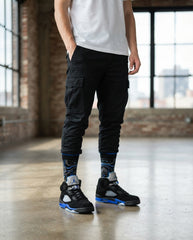 Racer Blue Socks – Air Jordan 5 Retro Inspired Mid-Calf Unisex Crew Socks