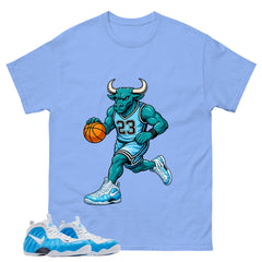 Raging Bull Graphic Tee, Shirt to Match Air Foamposite Pro University Blue, Air Foamposite Unisex Blue Shirt