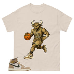 Raging Bull Shirt - Match Cream Wmns Air Jordan 1 Khaki