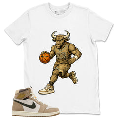 Raging Bull Shirt - Match Cream Wmns Air Jordan 1 Khaki
