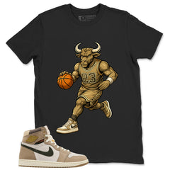Raging Bull Shirt - Match Cream Wmns Air Jordan 1 Khaki