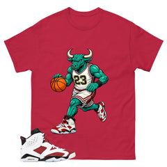 Raging Bull Shirt - Match White Air Jordan 6 Carmine