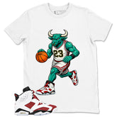 Raging Bull Shirt - Match White Air Jordan 6 Carmine