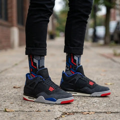 Rare Air White Lettering Socks – Air Jordan 4 Inspired Mid-Calf Unisex Crew Socks