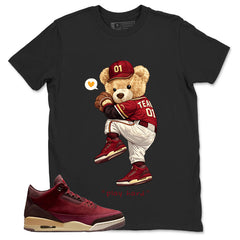 Red Bin23 3s Shirt Baseball Play Hard Graphic