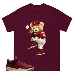 Red Bin23 3s Shirt Baseball Play Hard Graphic