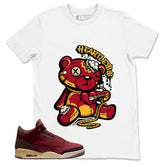 Red Bin23 3s Shirt Heartless Graphic
