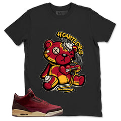 Red Bin23 3s Shirt Heartless Graphic