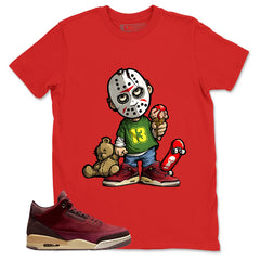 Red Bin23 3s Shirt Little Jason Graphic