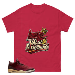 Red Bin23 3s Shirt Loyalty Out Values Everything Graphic